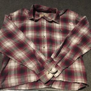 Cropped Flannel Shirt